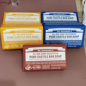 Dr. Bronner's Castile Bar Soap - LOT OF 5